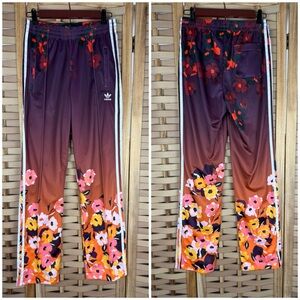 ADIDAS X HER STUDIO LONDON RARE Floral Plum Purple Caramel Brown Track Pants